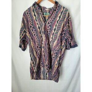 Michael Thomas Egyptian Nile Cotton Casual Shirt Men's L Vintage 90s Button Down